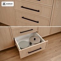 Meuble de cuisine Shaker en mélamine en forme de U avec rangement coulissant pour villa, conception 3D gratuite, structure en MDF modulaire
