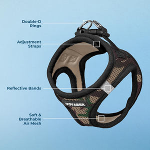 <span class=keywords><strong>Harness</strong></span> anjing semua cuaca Mesh reflektif tanpa tarik, <span class=keywords><strong>Harness</strong></span> untuk anjing kucing kecil sedang aman kait pengencang Loop cincin ganda - Product Image 3