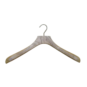 Natural White <strong>Oak</strong> Wood <strong>Coat</strong> Hanger with Clear Varnish Finish and Antique Copper <strong>Hook</strong> for Heavy Suits and <strong>Coats</strong> - Product Image 1