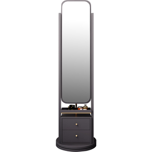 Vente en gros 360 °   <span class=keywords><strong>Miroir</strong></span> sur pied rotatif pleine longueur avec rangement, <span class=keywords><strong>miroir</strong></span> organisateur autoportant pour chambre et entrée - Product Image 5