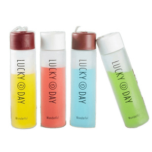 Bouteille d'eau en verre Lucky Day 500 ml, résistante à la chaleur, portable, tasse de voyage pour étudiants avec design visage souriant - Product Image 5