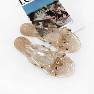 Sandalias <span class=keywords><strong>Transparentes</strong></span> de PVC para Mujer, Sandalias Tipo Espadrille para Mujer - Product Image 5