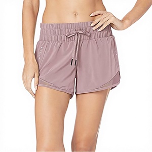 กางเกงขาสั้นลำลองแฟชั่นฤดูร้อนสำหรับผู้หญิง ขายส่ง เอวยางยืดสูง แห้งเร็ว ผ้าฝ้าย 100% สีพื้น กางเกงวิ่ง - Product Image 3