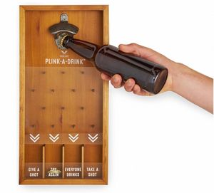 Ouvre-bouteille et attrape-bouteille <span class=keywords><strong>mural</strong></span> en bois moderne pour la location ou boire de la bière Casquette de <span class=keywords><strong>jeu</strong></span> à boire élégante - Product Image 5