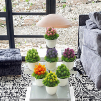 Tanaman Bonsai Plastik Mini Pot Bunga Artifisial Modern Sentuhan Alami Dekorasi Meja Kamar Mandi Hadiah Hari Ibu Natal