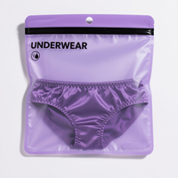 Sac en plastique à fermeture éclair imprimé sur mesure, emballage pour bikini, sous-vêtements, perruque, pochette avec fenêtre, imperméable, trou de suspension