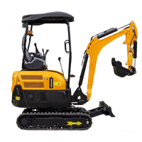 Prix des mini-excavatrices de 0,8 tonne, mini-excavatrice sur chenilles avec accessoires