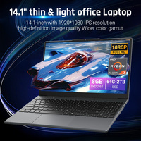 Computadoras portátiles AMD 14,1 ", 3600mAh, pantalla FHD IPS, obturador de cámara de privacidad, ranura de bloqueo Kensington, portátiles nuevos