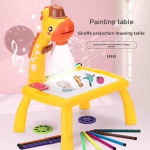 Tableau de projection multifonctionnel pour enfants, tableau de <span class=keywords><strong>dessin</strong></span> et de gribouillage, table d'apprentissage créative en plastique avec animaux pour garçons et filles - Product Image 1
