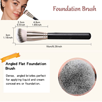 Pinceau de maquillage unique végétalien de qualité supérieure, correcteur, fond de teint liquide, crème, poudre, cosmétiques, mélange, polissage, contouring