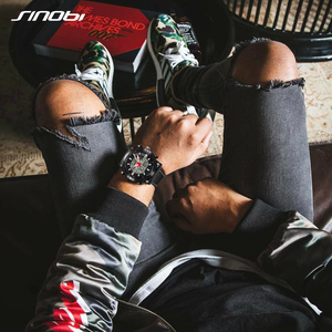 <span class=keywords><strong>Montre</strong></span> pour <span class=keywords><strong>homme</strong></span> SINOBI à double mouvement, bracelet en cuir, sport, multifonction, <span class=keywords><strong>montre</strong></span> numérique à quartz chronographe, montres-bracelets pour <span class=keywords><strong>homme</strong></span> S9795G - Product Image 6