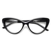 Bingkai Kacamata Miopi TR90 Ringan Model Cat-Eye Trendi Fashionable Unisex Retro Polos Grosir Kacamata