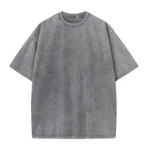 T-shirt da uomo in cotone 100% lavato 270G, stampa DTG personalizzata, design oversize, alta qualità, produzione all'ingrosso - Product Image 5
