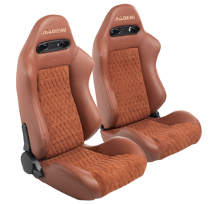 Sièges de course <span class=keywords><strong>Recaro</strong></span> en cuir beige avec accents noirs, ensemble complet, design ergonomique, confort et soutien, amélioration de l'intérieur, performance - Product Image 4