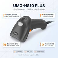 Lecteur de codes-barres USB filaire professionnel UMG-HS10 PLUS 2D CMOS, lecteur QR portable pour les petites entreprises POS