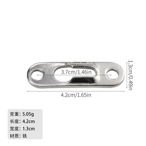 GQK Double-Hole Iron <b>Hook</b> GW2581209 with Back <b>Clip</b> Easy-to-Attach Connectors Shelf Supports Modern Simple for Furniture Cabinet - Product Image 6