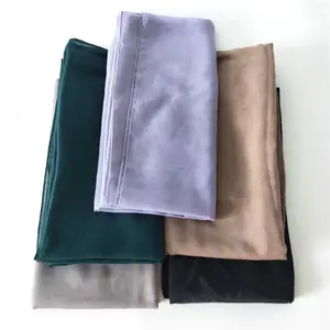 Moda düz eşarp düz renk kadın şal başörtüsü % 100 Polyester vual eşarp vual kumaş resim olarak 113*113cm weiwei