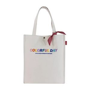 Bolsa de Hombro de Lona de Algodón Personalizada con Dibujos Animados, Estampado Multicolor Serigrafiado/Transferido por Calor con el Nombre de la Ciudad 'I Love California', para Souvenir - Product Image 3