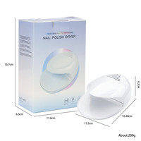 Séchoir à Ongles Portable Double Usage Automatique à Piles LED UV pour Vernis à Ongles Gel et Vernis Classique, Séchage Rapide