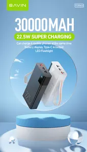 BAVIN Điện Thoại Di Động Du Lịch Ngoài Trời PD QC3.0 Di Động Công Suất Cao 22.5W 50000MAh Sạc Nhanh PC005S