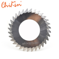 100*25.4*2.0*30P Mata Gergaji V-Cut Tungsten Carbide, Pemotong Sirkular V-Slotting PCB