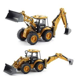 מכירה לוהטת 1:50 סולם סטטי דגם מלא סגסוגת למות יצוק מתכת חופר דגם צעצוע שני-דרך מלגזה דגם - Product Image 4