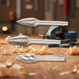 Fraise à pointe en carbure Ttake, diamètre 9,6 mm, longueur 19 mm, tige de 6 mm pour le travail du métal et du bois - Product Image 3