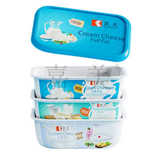 ภาชนะใส่เนยกันซึมทำจากพลาสติก PP เกรดอาหารรีไซเคิลได้250ก. ภาชนะใส่เนยติดฉลากสีฟ้าแบบอัดแน่น - Product Image 4