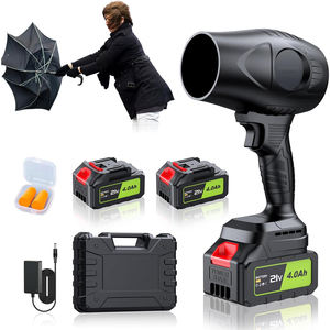 无绳吹叶机 21V 电动手持式吹叶机，带 2*4.0Ah 电池和快速充电器，适用于庭院草坪庭院甲板清洁 - Product Image 1