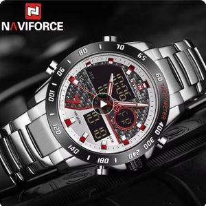 Reloj Deportivo Naviforce 9171 NF9171, Resistente al Agua, con Manecillas Luminosas, Cuarzo, Pantalla Digital Dual, para Hombre, Montre, Reloj Homme - Product Image 4