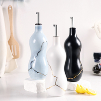YST Céramique Usine Moderne Réutilisable Bouteille De Vinaigre D'huile avec Couvercle Maison Cuisine Vaisselle Ménage Conteneur De Stockage Logo Personnalisé