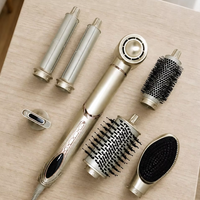 Sèche-cheveux électrique 7 en 1, brosse à air chaud, styler, sèche-cheveux et lisseur