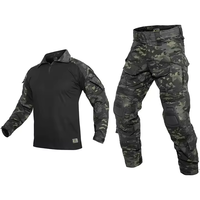 Tenue tactique PTG pour hommes G3, camouflage personnalisé, chemise et pantalon, uniforme tactique avec genouillères