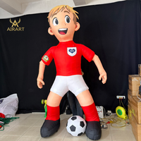 Mascotte de football gonflable personnalisée pour l'affichage sur le terrain d'événements
