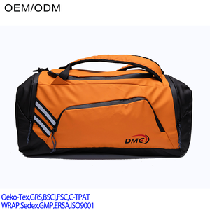 Venta al por mayor de diseño personalizado deportes al aire libre viajes Pu cuero bolsas de lona mochila con compartimento para zapatos - Product Image 1