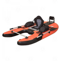 Bateau de pêche électrique gonflable en PVC pour une seule personne Bateau de pêche gonflable en forme de U avec moteur pour les loisirs nautiques