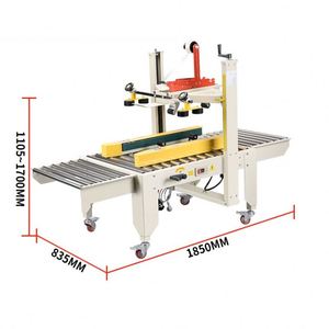เครื่องปิดกล่องพลาสติกแบบอัตโนมัติ สำหรับปิดผนึกกล่องบรรจุภัณฑ์ด้วยเทปพลาสติก  พร้อมระบบพับและปิดกล่อง  ใช้ในสายการบรรจุภัณฑ์อัตโนมัติ - Product Image 6