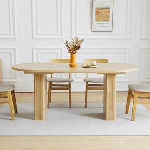 Table à manger ovale moderne en bois extensible SENYU, 6 places, style scandinave, meubles pour la maison - Product Image 6