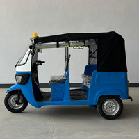 Tuk Tuk Taxi fermé, motorisé, 200cc, refroidissement par eau, essence, tricycle, 1 conducteur et capacité de 6 passagers