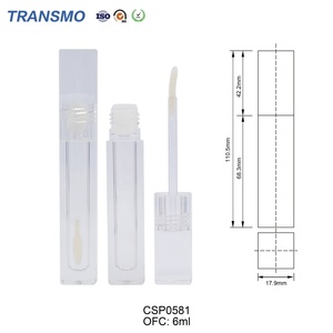 Emballage pour rouge à lèvres liquide, tubes de gloss carrés en cristal, flacon de teinte à lèvres de 6 ml, tube de gloss à lèvres vide - Product Image 5