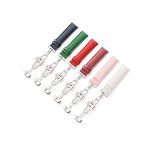 Cho lionorm Smartwatch phụ kiện 16 18 20 22 24 Mét da chính hãng ban nhạc bướm khóa đồng bằng mô hình đầy đủ hạt dây đeo bằng da - Product Image 1