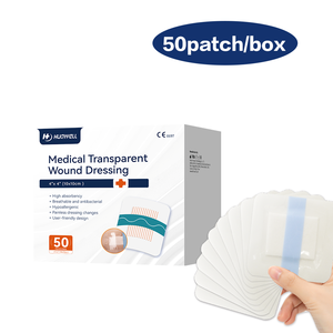 แผ่นปิดแผลใสแบบปลอดเชื้อพร้อมแผ่นซับน้ำ แผ่นปิดแผลกันน้ำแบบปลอดเชื้อสำหรับการดูแลจุดเจาะหลอดเลือดดำ - Product Image 1