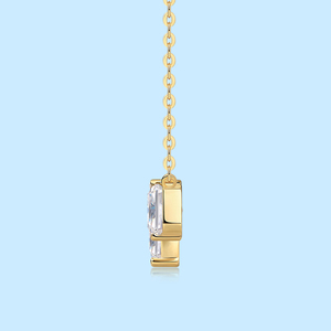 <span class=keywords><strong>Collar</strong></span> de Tenis de Lujo <span class=keywords><strong>con</strong></span> Moissanita Color D, <span class=keywords><strong>con</strong></span> <span class=keywords><strong>Esmeralda</strong></span> y Corte Marquesa, <span class=keywords><strong>Collar</strong></span> Doble de Oro de 18K, Joyería Fina - Product Image 2