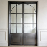 Puertas Corredizas de Vidrio y Aluminio Personalizadas para Patio de Villa, Estilo Francés, con Rejilla de Doble Vidrio, Insonorizadas, Resistentes al Calor y al Viento