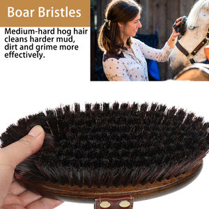 Brosse Cowboy de luxe outils de toilettage de cheval en bois poils de sanglier brosse de nettoyage de cheval brosse à curry en poils de cochon - Product Image 3