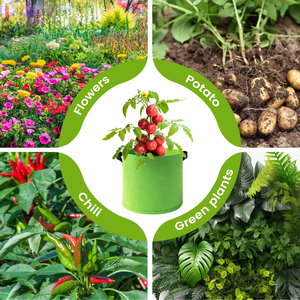 Sacs <span class=keywords><strong>de</strong></span> culture en tissu non tissé avec poignées durables, imperméables, écologiques, personnalisables, pour jardin et usage intérieur, pratiques pour fleurs et arbres - Product Image 2