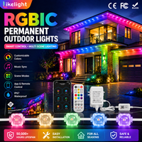 Современные умные светодиодные RGB-светильники WS2811 для наружного применения, для архитектурной подсветки крыш и карнизов жилых домов