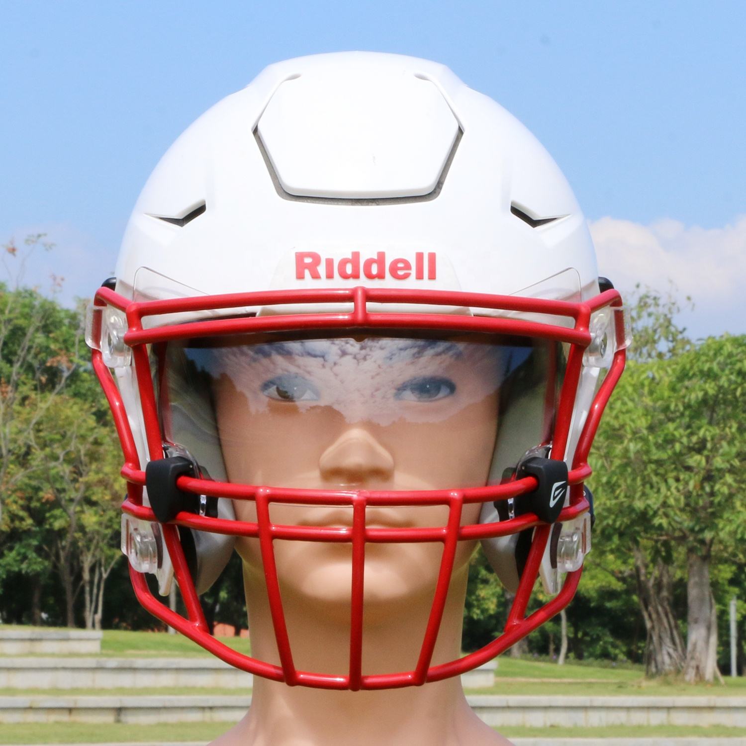Clear Red Football Visors Speedflex Helmet Accessories - Main Image