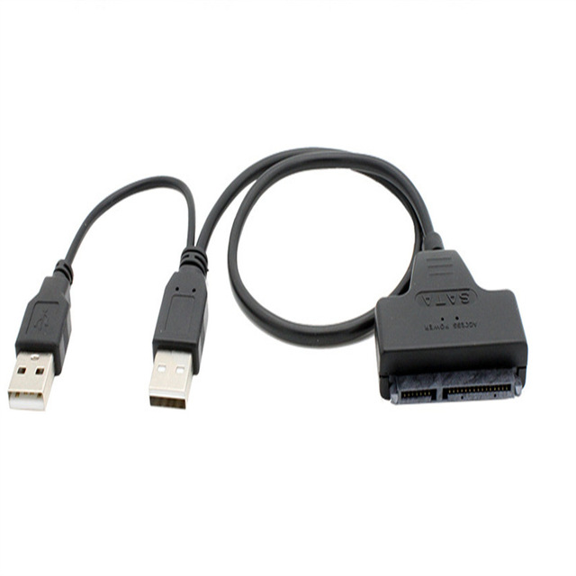 BAJEAL USB2.0 to SATA 7+15p 22Pin Adapter Cable with PVC Jacket for 2.5 Inch SSD HDD Hard Disk Drive