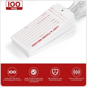 Étiquettes personnalisées en gros pour objets perdus <span class=keywords><strong>et</strong></span> retrouvés, en papier Manila, numérotation consécutive, pour chaînes hôtelières <span class=keywords><strong>et</strong></span> lieux événementiels - Product Image 3